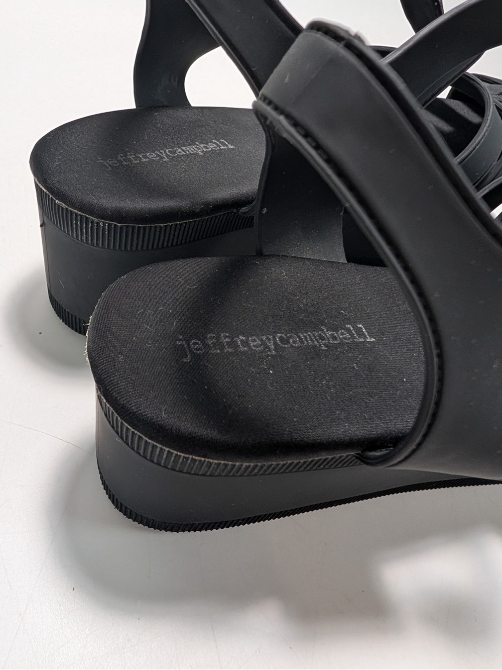 Jeffrey Campbell Candied Platform Jelly Sandals - Black - Picture 8 of 11